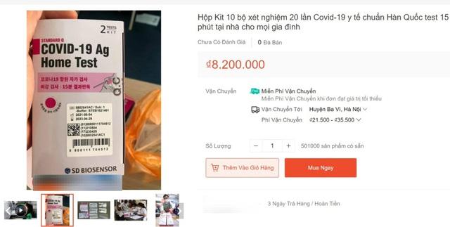 Kit test nhanh Covid-19 nhan nhản chợ mạng: Coi chừng tiền mất tật mang-2