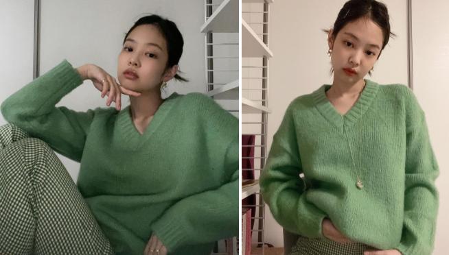 Jennie phối đồ thế nào với tông xanh lá?-5