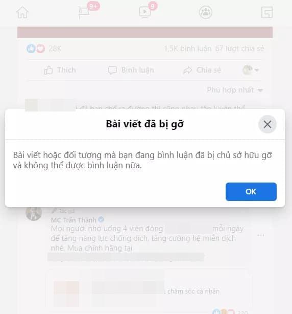 PR thực phẩm chức năng, Trấn Thành vì sao phải gỡ bài?-2