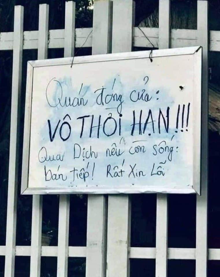 Hàng loạt biển thông báo trong mùa dịch khiến dân tình bật cười-1