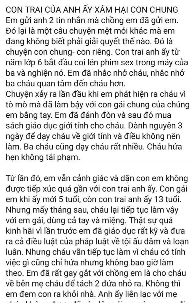 Phẫn nộ: Chồng dửng dưng khi con trai riêng xâm hại con gái chung-1