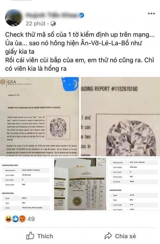 Viên kim cương 45 carat của bà Phương Hằng chỉ là hàng pha ke?-3