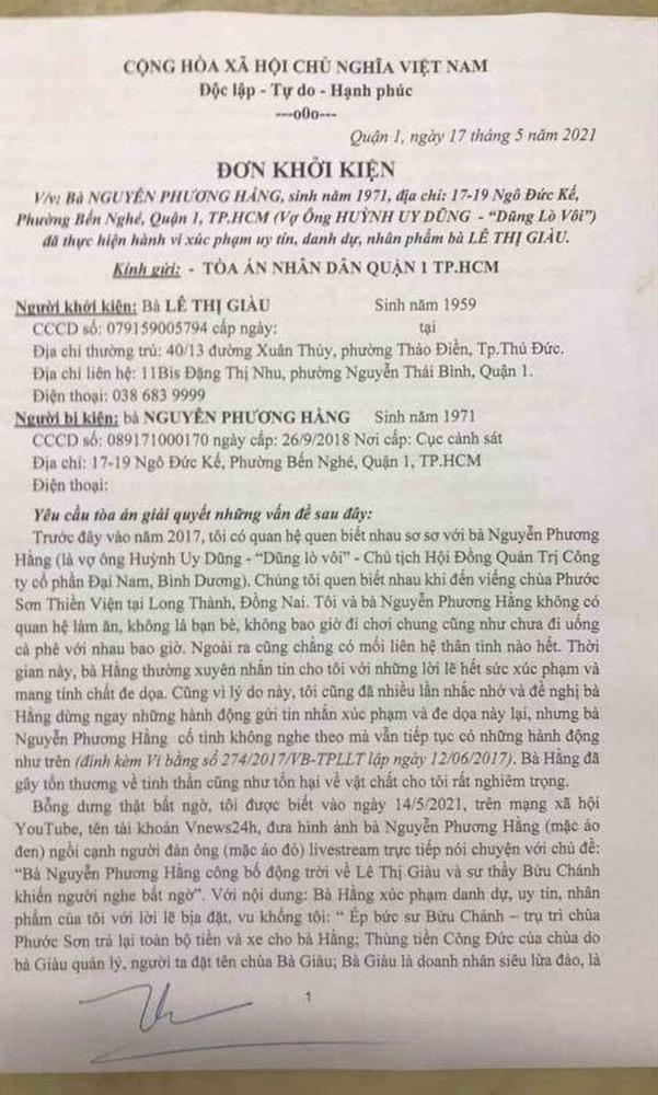 Bà Lê Thị Giàu đủ căn cứ đòi bồi thường 1.000 tỷ, kiên quyết kiện bà Phương Hằng-1