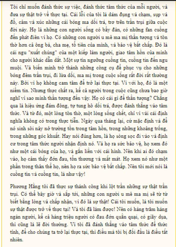 Bà Phương Hằng bất ngờ viết tâm thư muốn dừng cuộc chơi, khẳng định đã thấy đủ-3