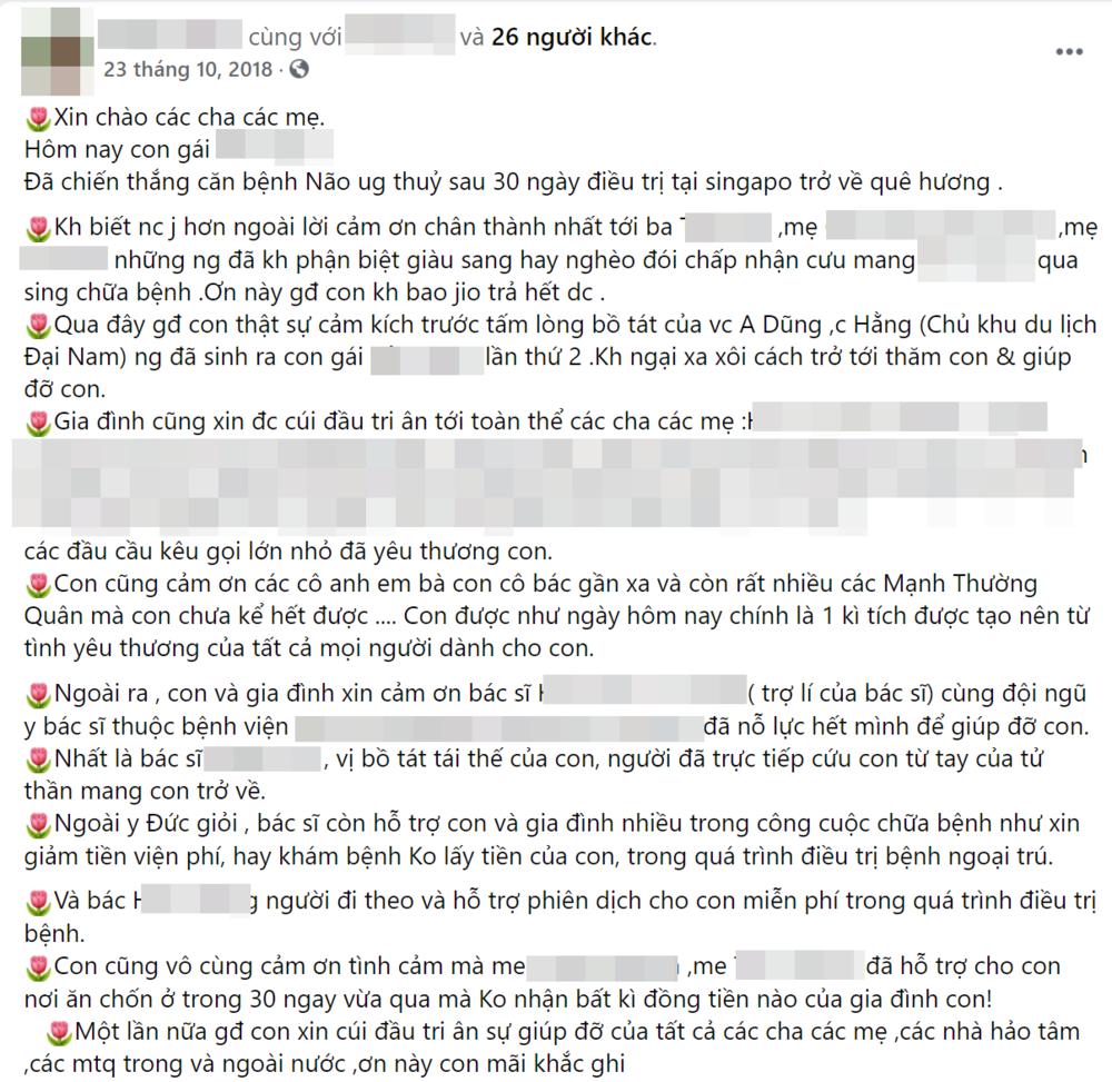 Xôn xao chuyện bà Hằng sang Singapore trong đêm, chi gần 1 tỷ cứu bé gái não úng thủy-1