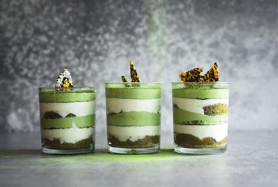 Cách làm món tráng miệng kem tiramisu trà xanh