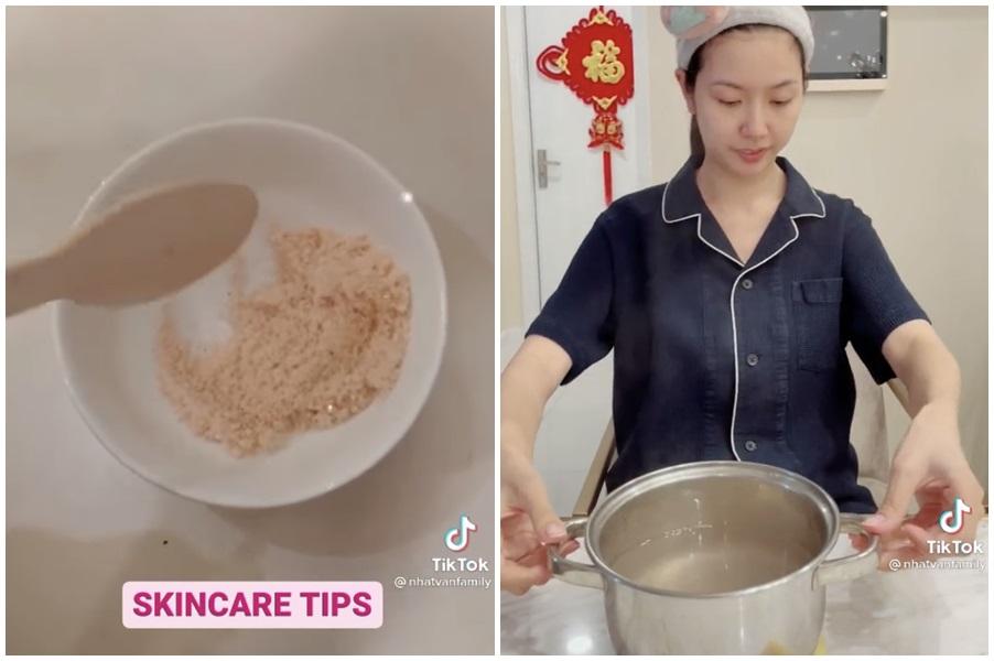 Mẹ bỉm Thúy Vân hướng dẫn xông mặt nước muối F5 làn da ngay tức thì-3