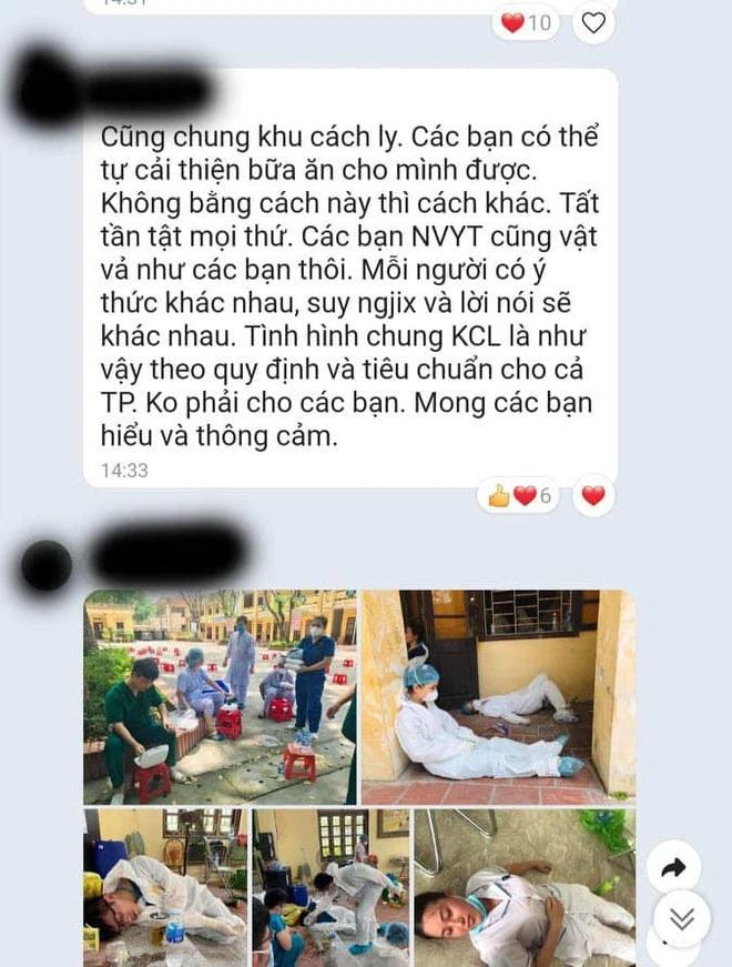 Người phụ nữ than nhân viên khu cách ly đưa cơm muộn: Dòng tin nhắn gây bức xúc-3