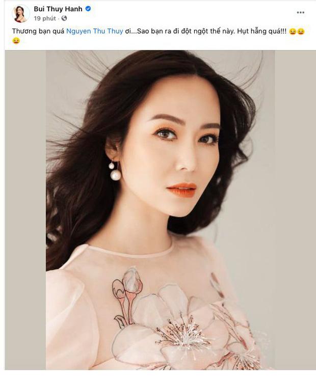 Sao Việt bàng hoàng khi hay tin hoa hậu Thu Thủy qua đời-3