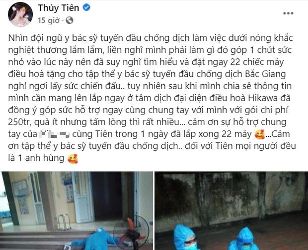Chưa hết biến: Thuỷ Tiên bị tố nhận vơ 22 máy điều hoà hỗ trợ y bác sĩ ở Bắc Giang?-1