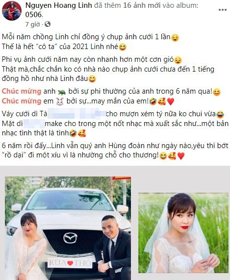 Netizen soi chi tiết sặc mùi tiền trong ảnh cưới MC Hoàng Linh với chồng-1
