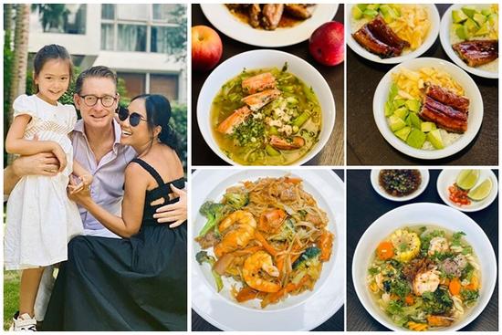 Đoan Trang trổ tài 'nữ công gia chánh' với loạt món Việt bên bầu trời Singapore
