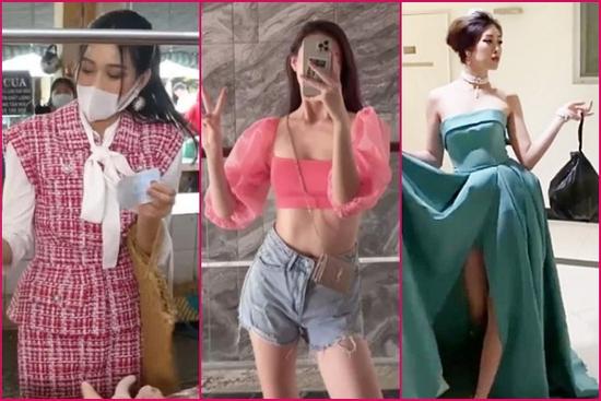 Thời trang 'phang' hoàn cảnh: Đỗ Thị Hà mặc đầm tweed mua thịt, Khánh Vân đội vương miện đi đổ rác