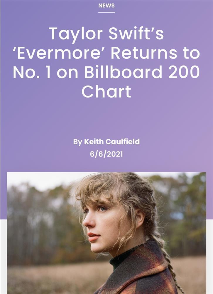 HOT: Taylor Swift lội ngược dòng chiếm lại ngôi vương Billboard 200-1