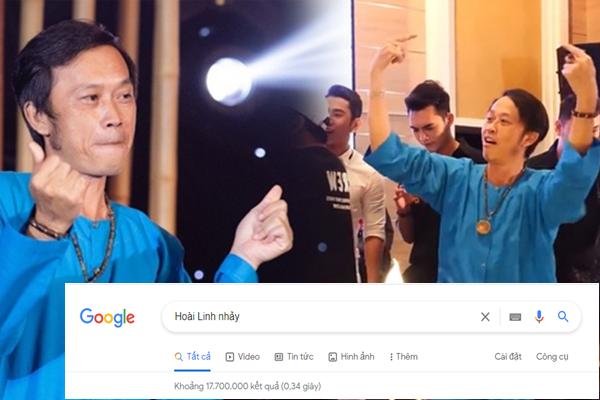 Từ khóa ‘Hoài Linh nhảy’ thống trị top tìm kiếm, cho 17.7 triệu kết quả trong 0.37 giây