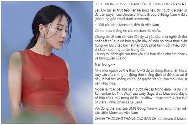 Đơn vị bản quyền Lady Gaga yêu cầu Văn Mai Hương thực hiện đúng nghĩa vụ