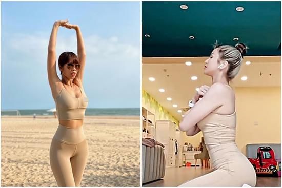 Diệp Lâm Anh, Mina Phạm diện đồ gym nhìn mặc như không đi tập