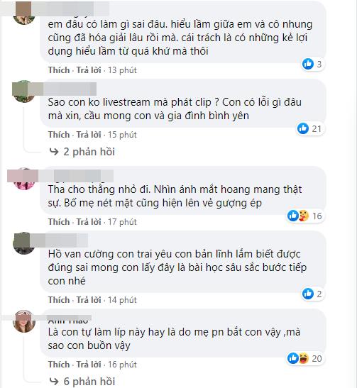 Hồ Văn Cường đăng clip xin lỗi, người xem xót xa: Em có lỗi gì?-6