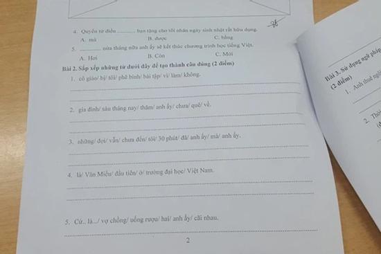 Đề thi năng lực tiếng Việt dành cho người Nhật, đọc xong chỉ muốn 'lú'