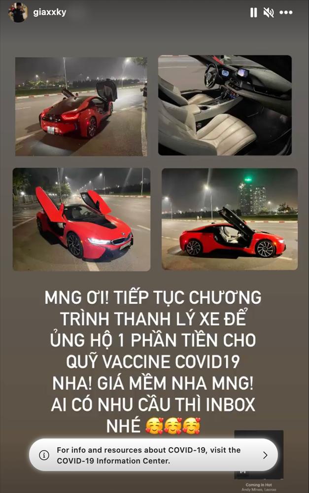 Rao bán 2 siêu xe 24 tỷ ủng hộ quỹ vaccine, Rich Kid Gia Kỳ bị nghi khoe của-1