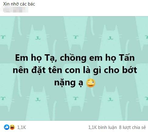 Bố Tấn, mẹ Tạ xin tư vấn đặt tên cho con, cái kết cười sái hàm-1