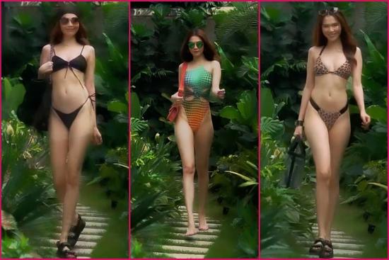 Ngọc Trinh xác nhận 'mất' vòng eo 56, mỡ bụng rung rinh khi mặc bikini sexy