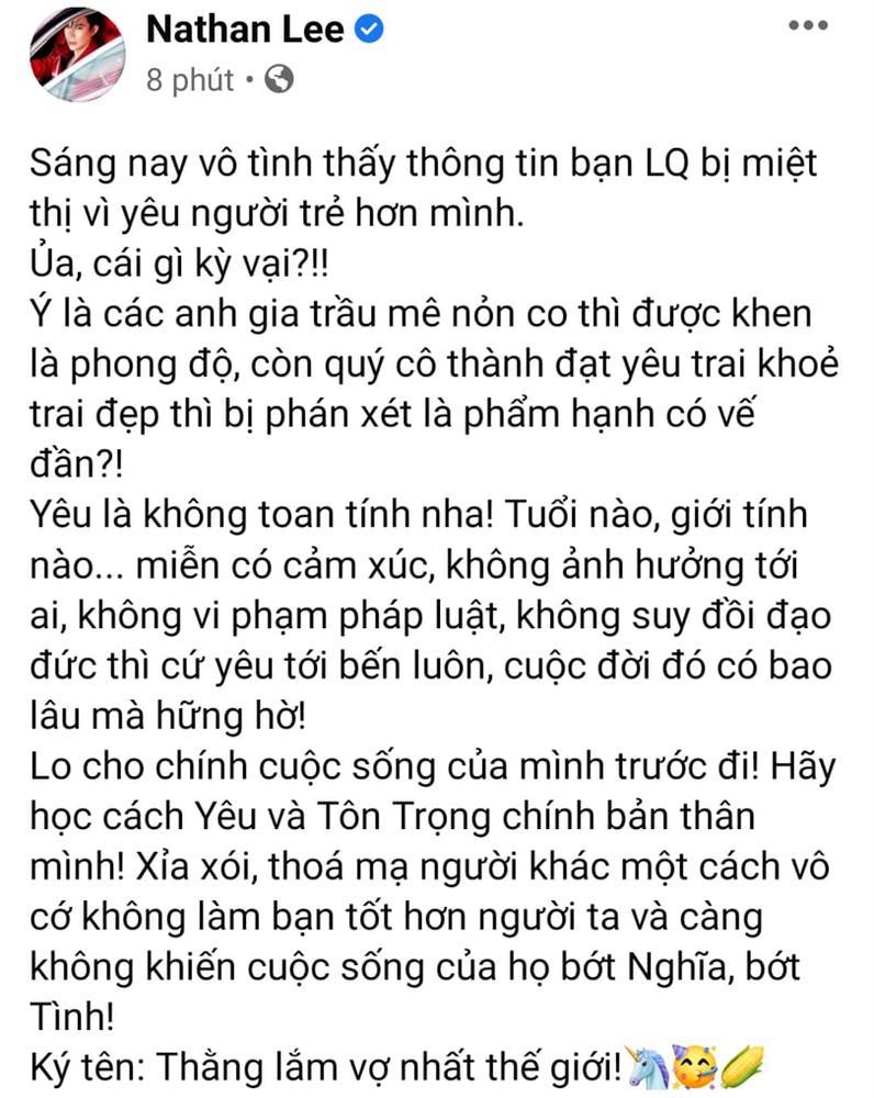 Lệ Quyên bị chửi dại trai bỏ chồng, Nathan Lee bênh quyết liệt?-5