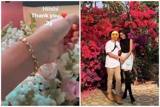 H'Hen Niê được bạn trai tặng vòng vàng nhân dịp kỉ niệm 3 năm yêu