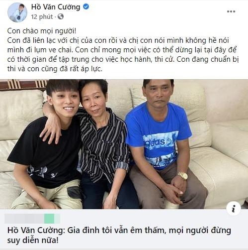 Hồ Văn Cường phủ nhận chị gái vất vả, càng không có chuyện lượm ve chai-1