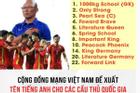 Cười sái hàm người hâm mộ phiên âm tên Anh cho cầu thủ tuyển Việt Nam