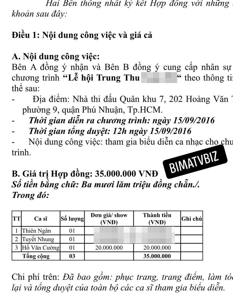 Rò rỉ hợp đồng Hồ Văn Cường, cát-xê khiêm tốn dù ở thời đỉnh cao-4