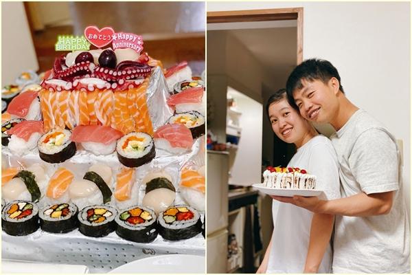 Sushi cake  quà tặng từ cá hồi