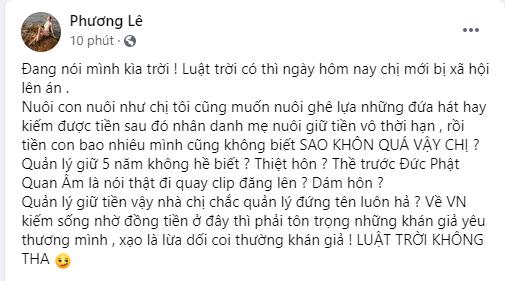 Phương Lê thách Phi Nhung: Dám thề không biết cát-xê Hồ Văn Cường?-3