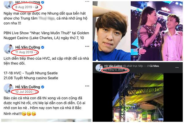 Bằng chứng Hồ Văn Cường ‘2 năm dịch dã vẫn đi hát chứ không ở nhà chờ má nuôi’