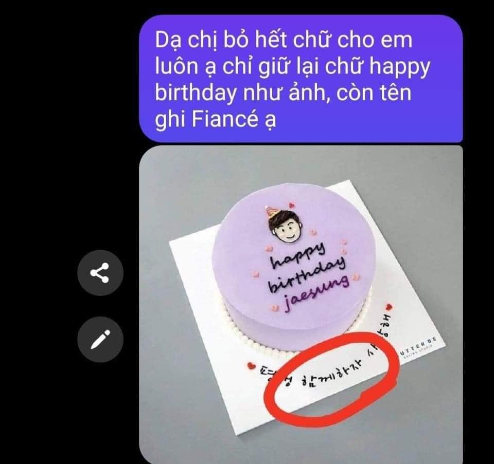 Đặt bánh sinh nhật nhờ viết lời chúc, cô gái xỉu lên, xỉu xuống khi đọc dòng chữ-1