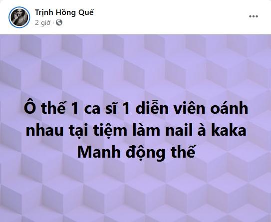 Hồng Quế bị mắng vì đã hóng sai lại còn chia sẻ vụ ca sĩ - hotgirl choảng nhau-3