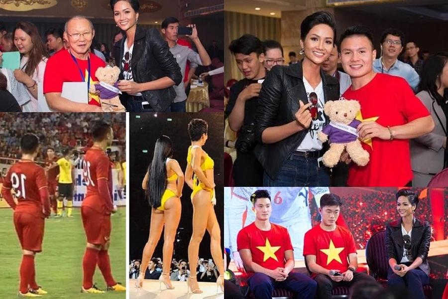 Hoa hậu Tiểu Vy hứa làm osin nếu đội tuyển Việt Nam thắng UAE-5