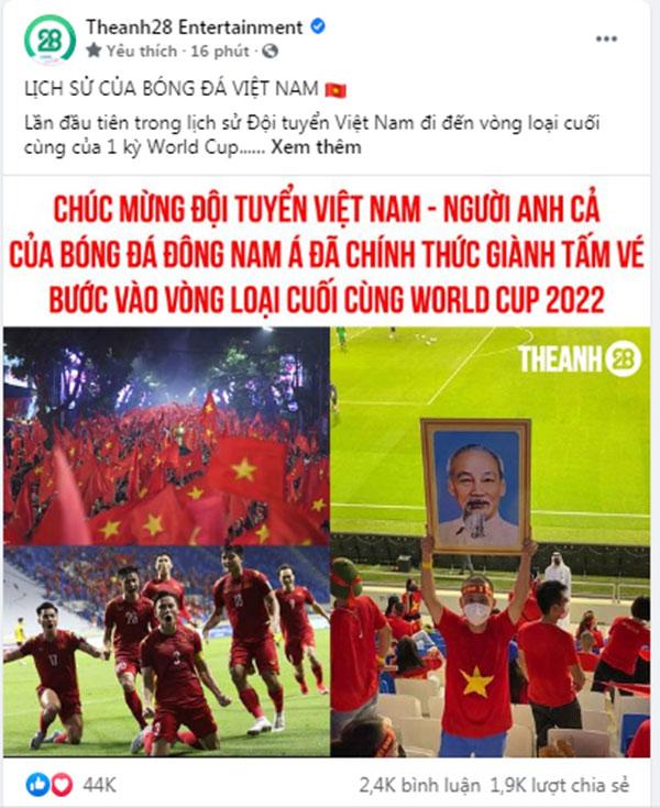 Mạng xã hội Việt bùng nổ khi Việt Nam chính thức lọt vòng 3 World Cup 2022-5