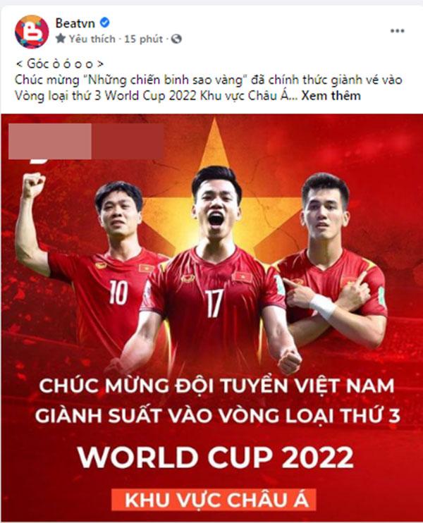 Mạng xã hội Việt bùng nổ khi Việt Nam chính thức lọt vòng 3 World Cup 2022-6
