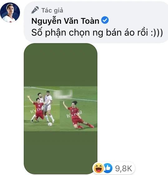 Văn Toàn khịa cú ngã Công Phượng, tranh thủ quảng cáo áo phông trá hình-4