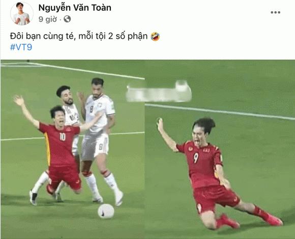 Văn Toàn khịa cú ngã Công Phượng, tranh thủ quảng cáo áo phông trá hình-1