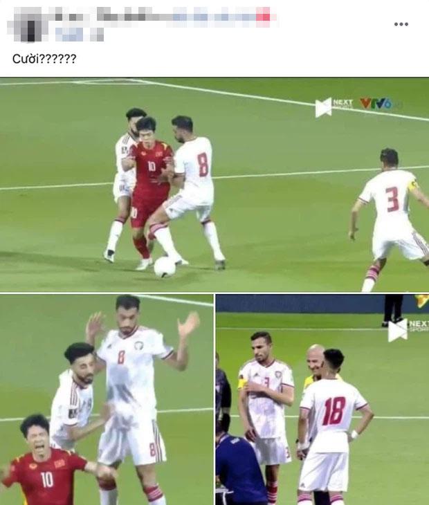 Lan truyền ảnh trọng tài đứng cười khi Công Phượng bị UAE đốn ngã-3