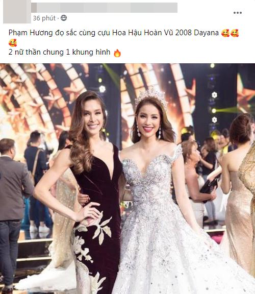 Phạm Hương đứng cạnh Dayana Mendoza: Không cùng đẳng cấp-1
