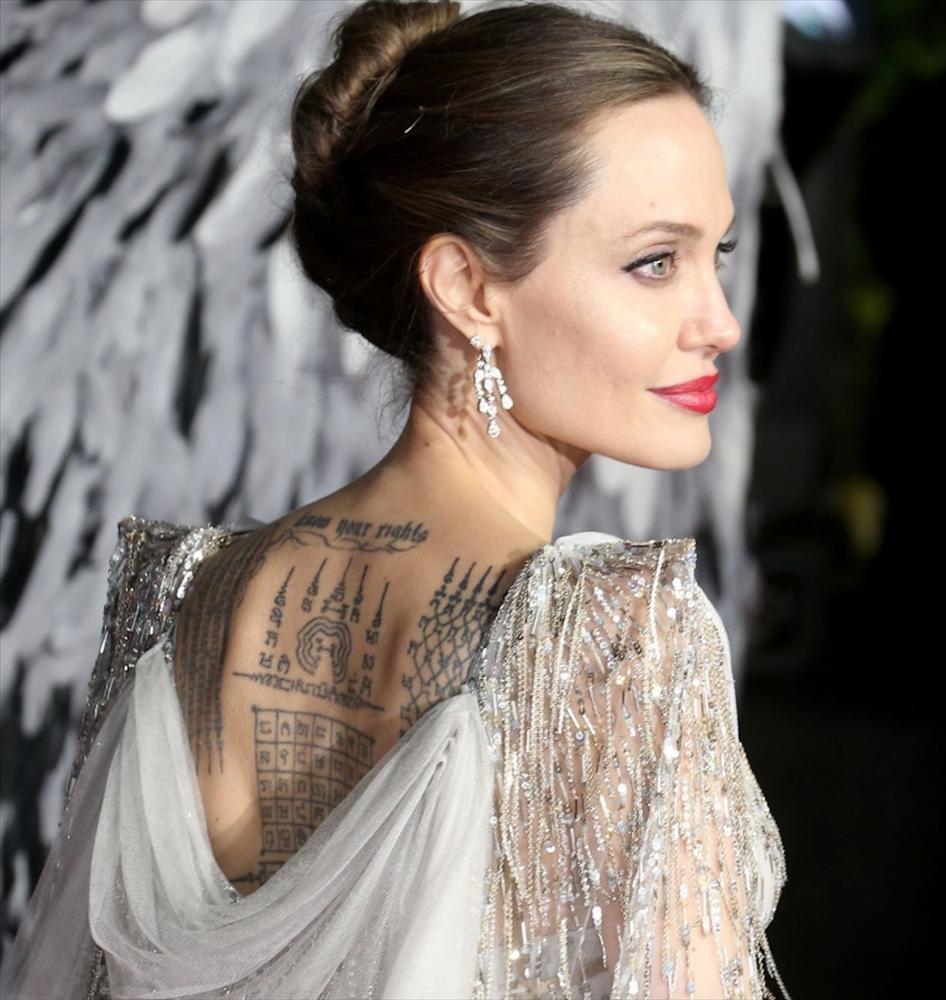 All the meanings of nearly 20 tattoos on Angelina Jolie's body-2