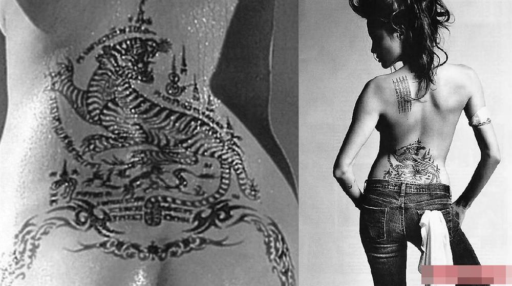 All the meanings of nearly 20 tattoos on Angelina Jolie's body-8