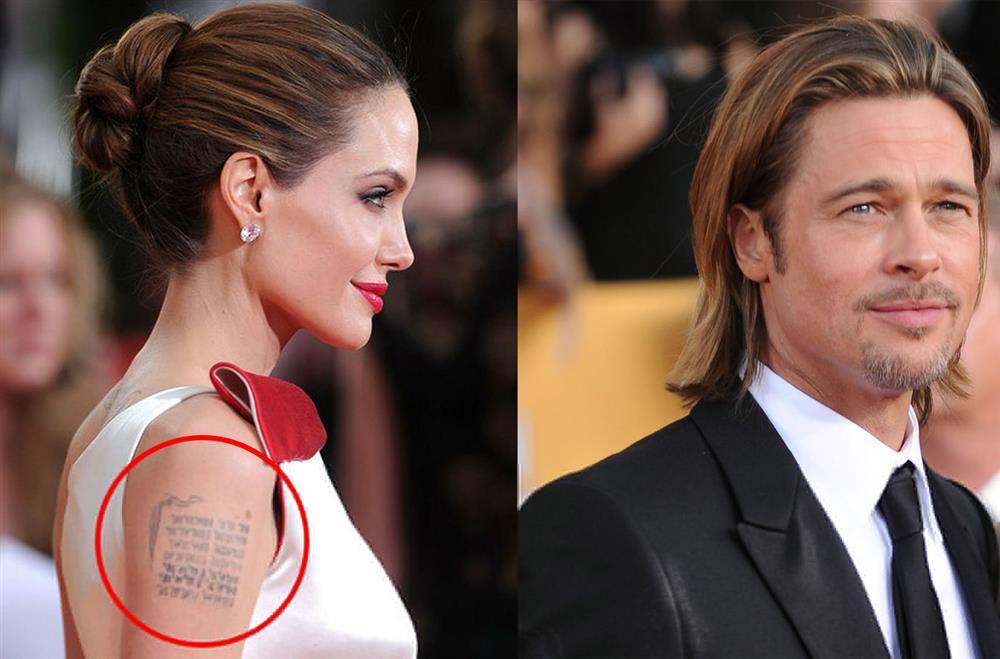 All the meanings of nearly 20 tattoos on Angelina Jolie's body-18