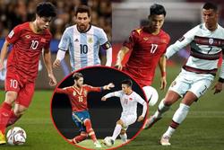 Quang Hải, Công Phượng bất ngờ 'chạm trán' siêu sao Ronaldo, Messi