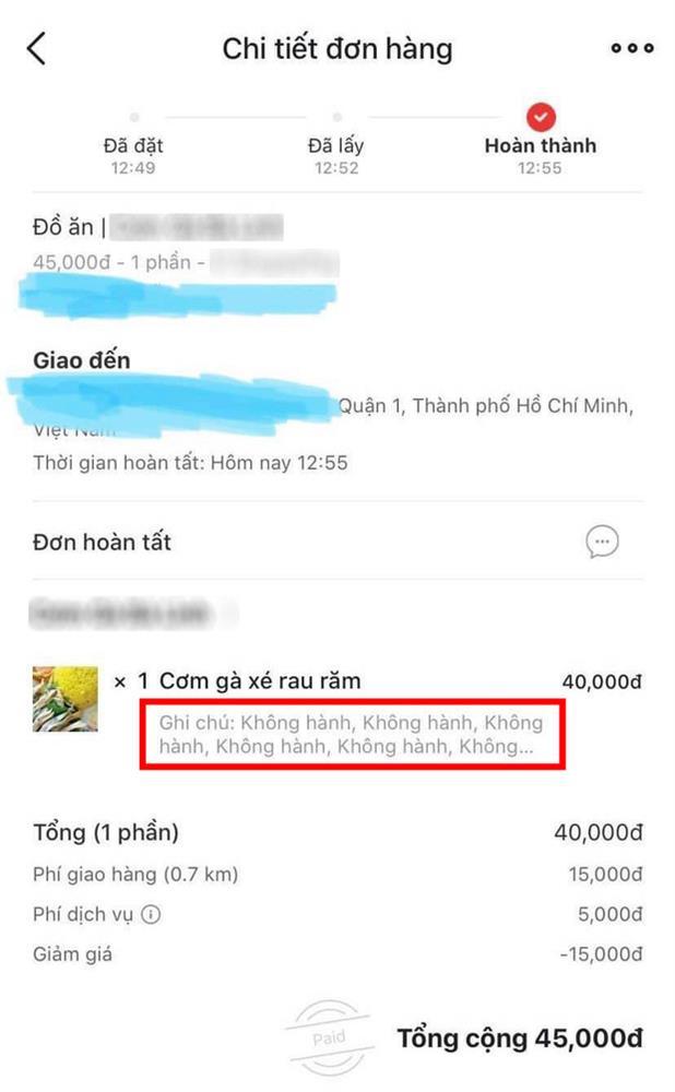 Team không hành đặt cơm online ghi chú chục lần, chủ quán đáp trả thấy ghê-2