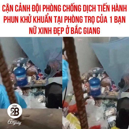 Đội phun khử khuẩn hết hồn vì phòng trọ siêu bẩn của nữ sinh Bắc Giang-1