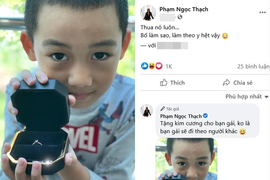 Ngọc Thạch hết hồn khi quý tử 6 tuổi tặng kim cương cho bạn gái-3